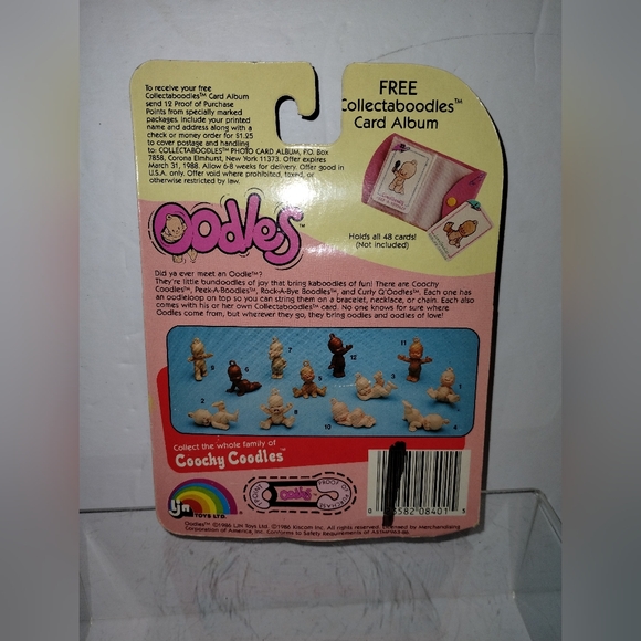 Vintage 1986 LJN Baby Oodles #2 Nicoodle Coochy Coodles Asst. 8401 New In Packag - Picture 3 of 5